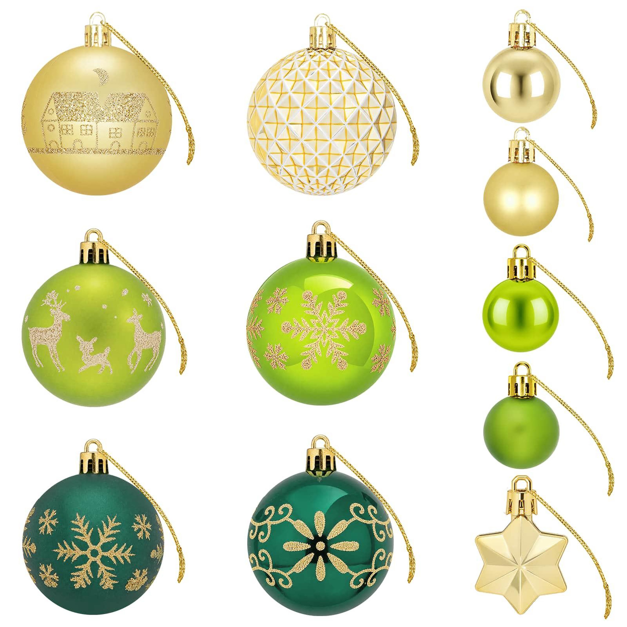 Voir la diapositive 5 : VIDAXL Ensemble de boules de Noël 88 pc Vert clair, or et vert fonce