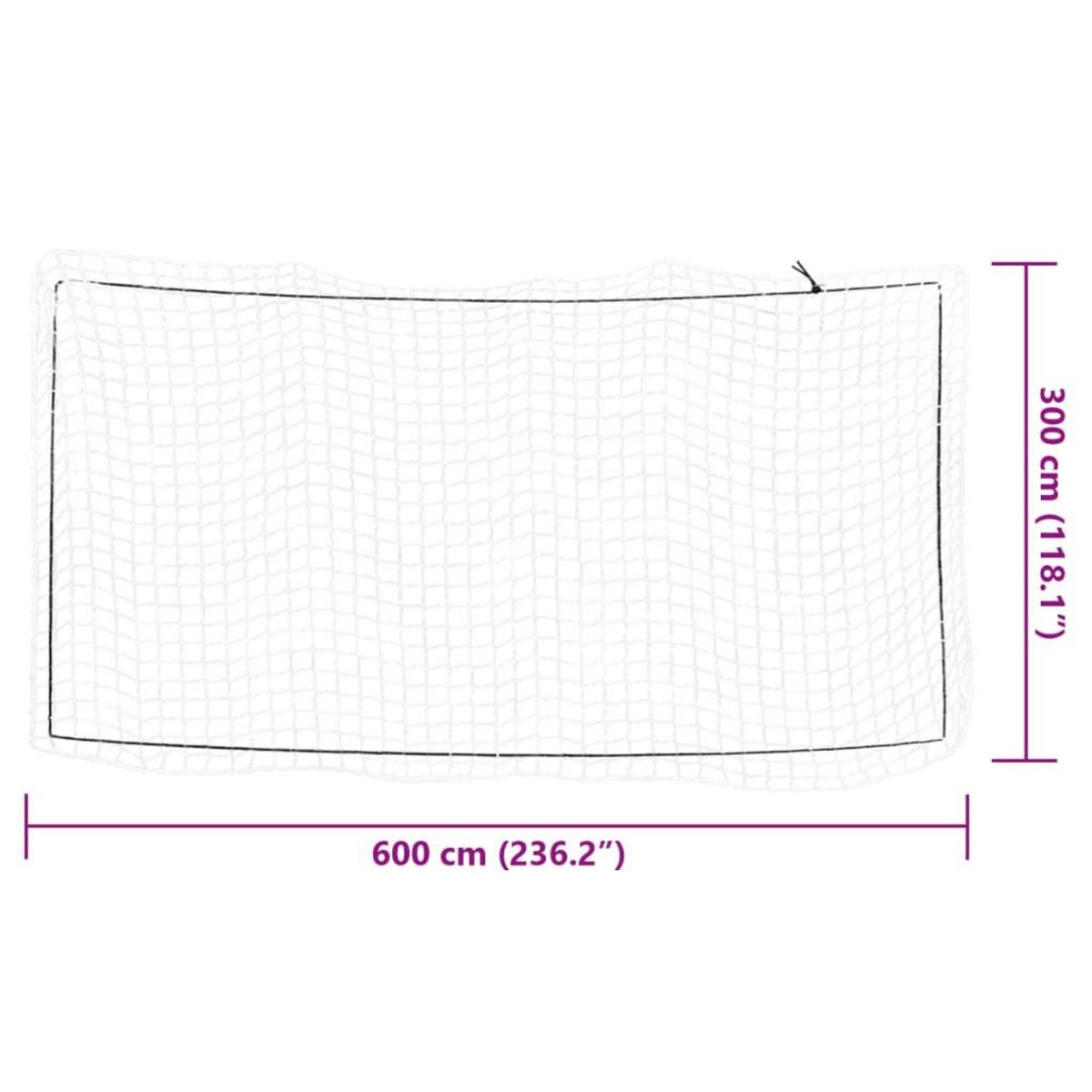 VIDAXL Filet pour remorque avec corde elastique blanc 6x3 m PP
