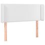 Voir la diapositive 2 : VIDAXL Tete de lit avec oreilles Blanc 83x16x78/88 cm Similicuir