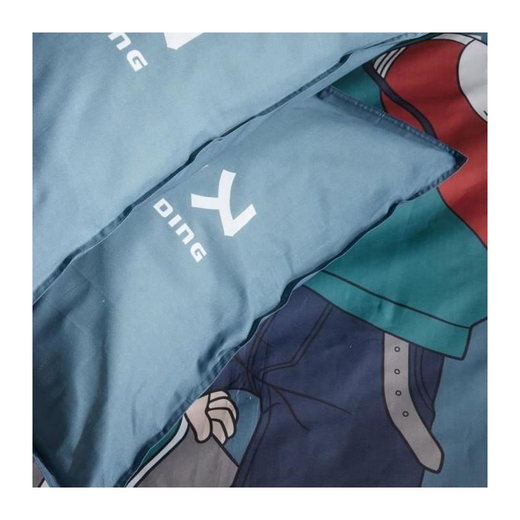 Voir la diapositive 3 : Today Parure de lit - TODAY - JAVA - 2 personnes - 240x220 cm - Coton - Imprimé Japan - Bleu