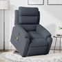 Voir la diapositive 1 : VIDAXL Fauteuil inclinable de massage electrique gris fonce velours