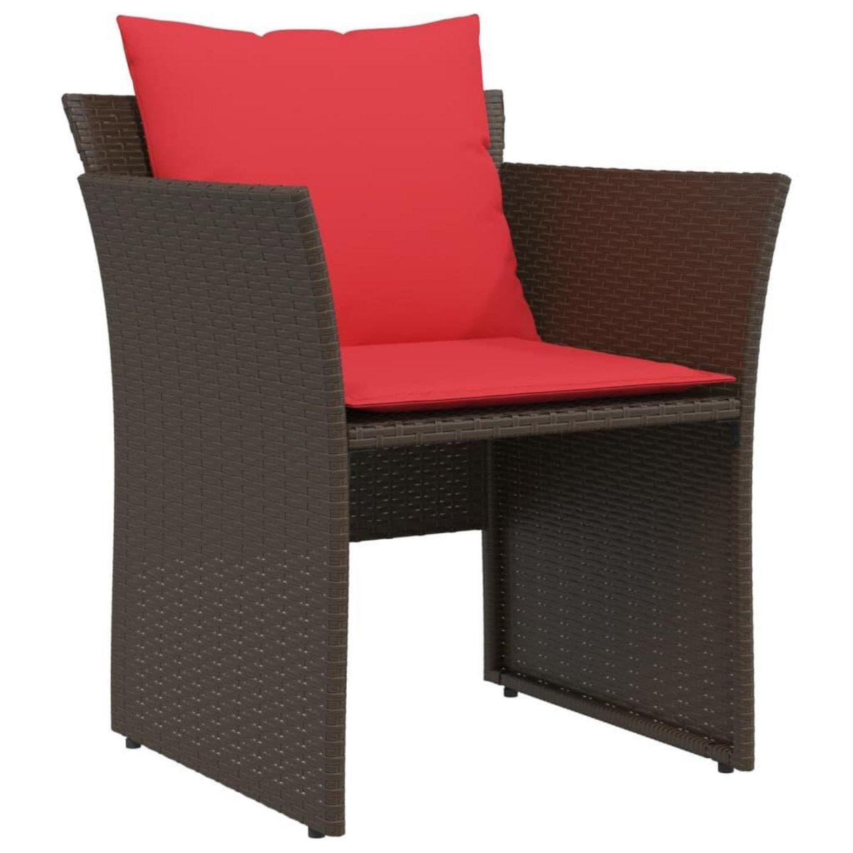 VIDAXL Chaise de jardin avec tabouret marron resine tressee