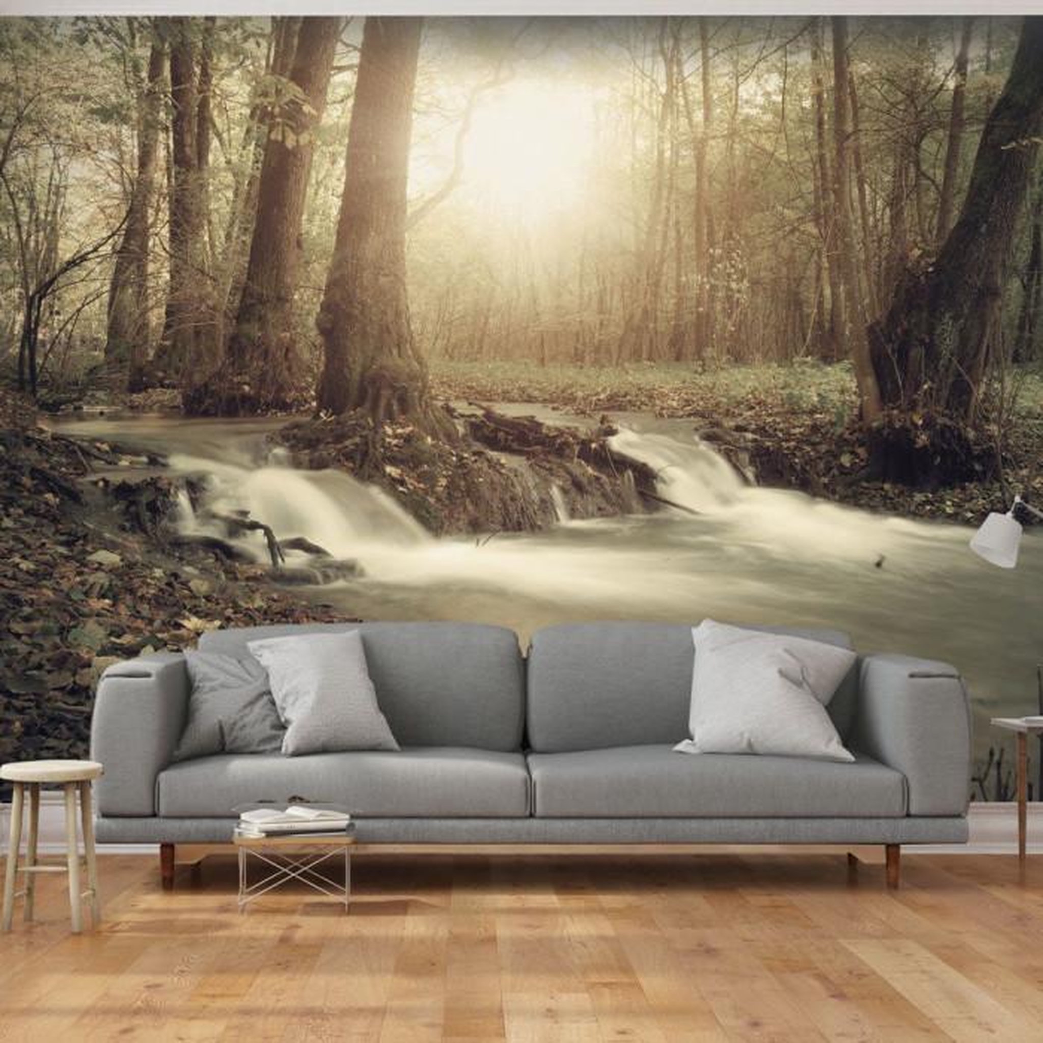 Paris Prix Papier Peint  Forest Cascade. Coloris disponibles : Multicolore