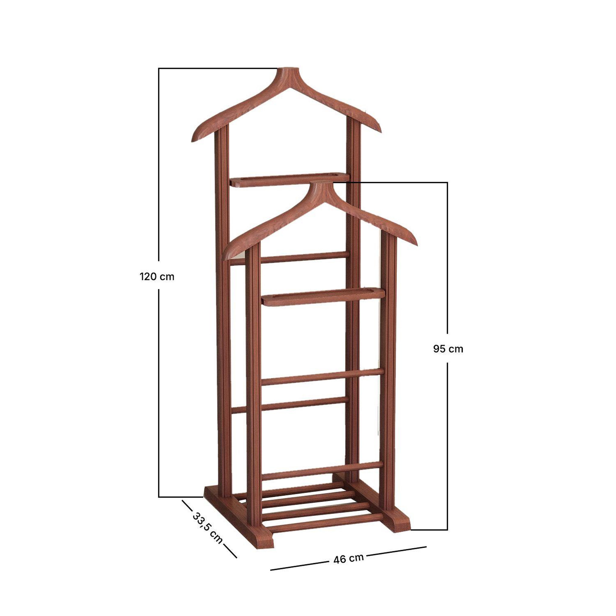 Voir la diapositive 4 : Habitat et Jardin Portant à vêtement en bois  beta  - 33 x 46 x 120 cm - marron