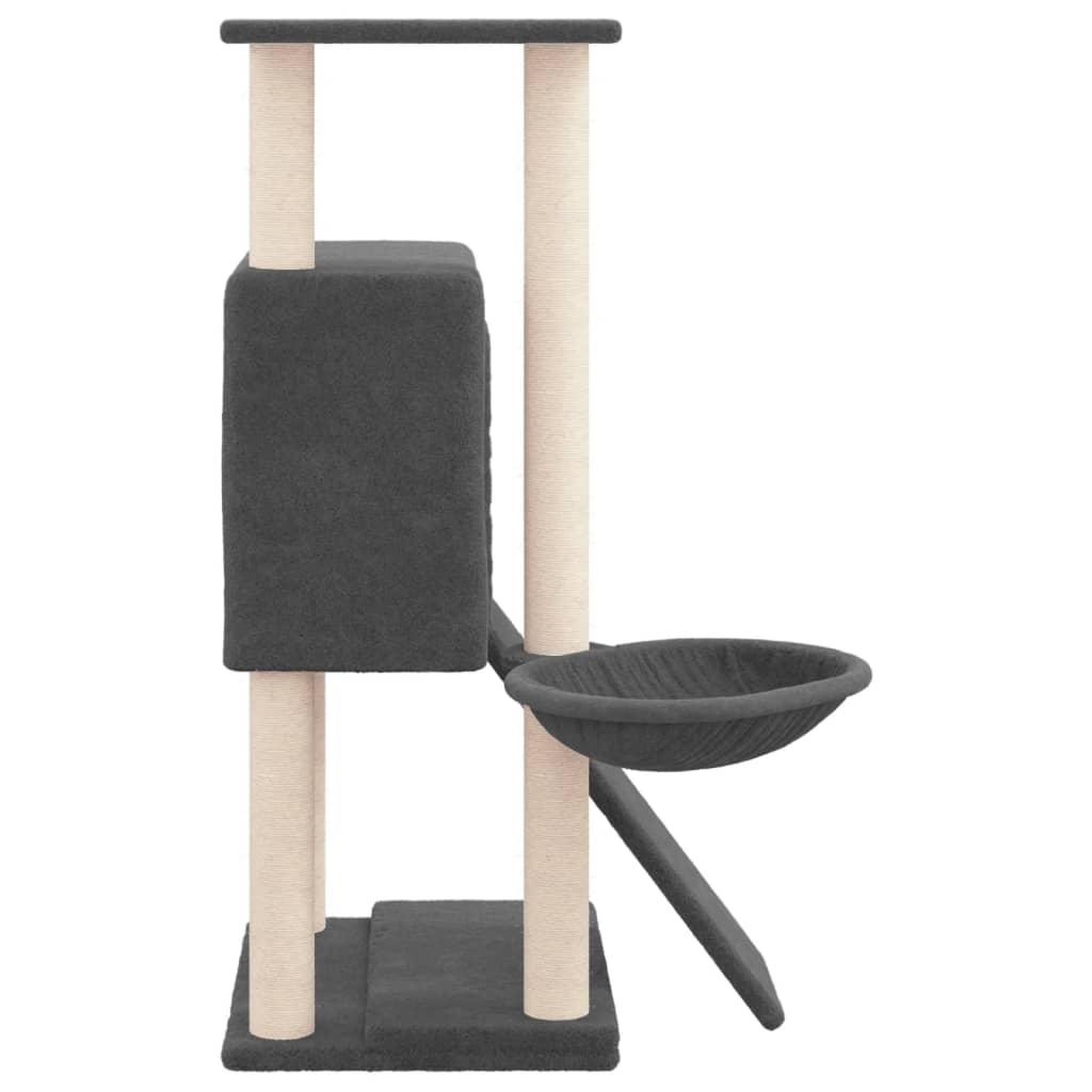 Voir la diapositive 4 : VIDAXL Arbre a chat avec griffoirs en sisal Gris fonce 96 cm