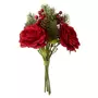 Paris Prix Bouquet de Fleurs Artificielles  Roses  28cm Rouge