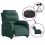 Voir la diapositive 5 : VIDAXL Fauteuil inclinable de massage electrique vert fonce velours