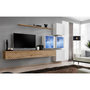 Voir la diapositive 2 : Paris Prix Ensemble Meuble TV  Switch Lamel XIX  310cm Naturel & Blanc