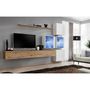 Voir la diapositive 2 : Paris Prix Ensemble Meuble TV  Switch Lamel XIX  310cm Naturel & Blanc