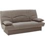 Voir la diapositive 3 : MARKET24 Clic clac 3 places THELMA - Tissu Soro taupe - Couchage 125x190 cm - L190 x P92 x H96 cm