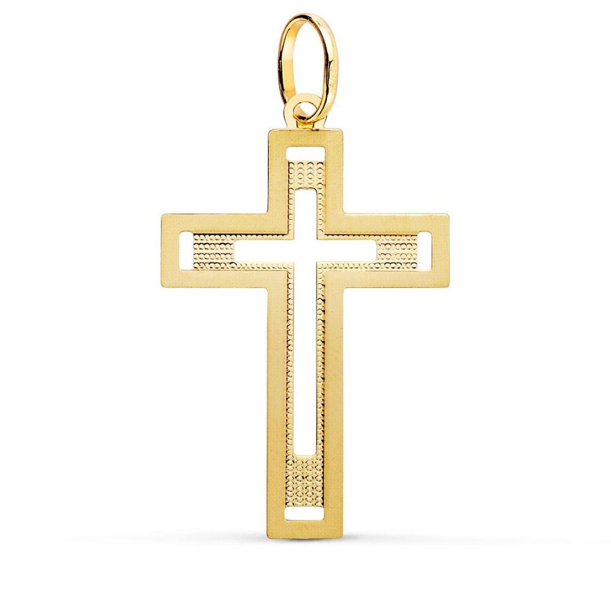 L'ATELIER D'AZUR Pendentif  - Médaille Croix Or 18 Carats 750 Jaune - Chaines Offertes
