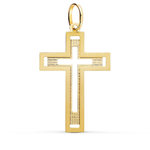 L'ATELIER D'AZUR Pendentif  - Médaille Croix Or 18 Carats 750 Jaune - Chaines Offertes
