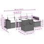 Voir la diapositive 6 : VIDAXL Salon de jardin 6 pcs avec coussins gris resine tressee