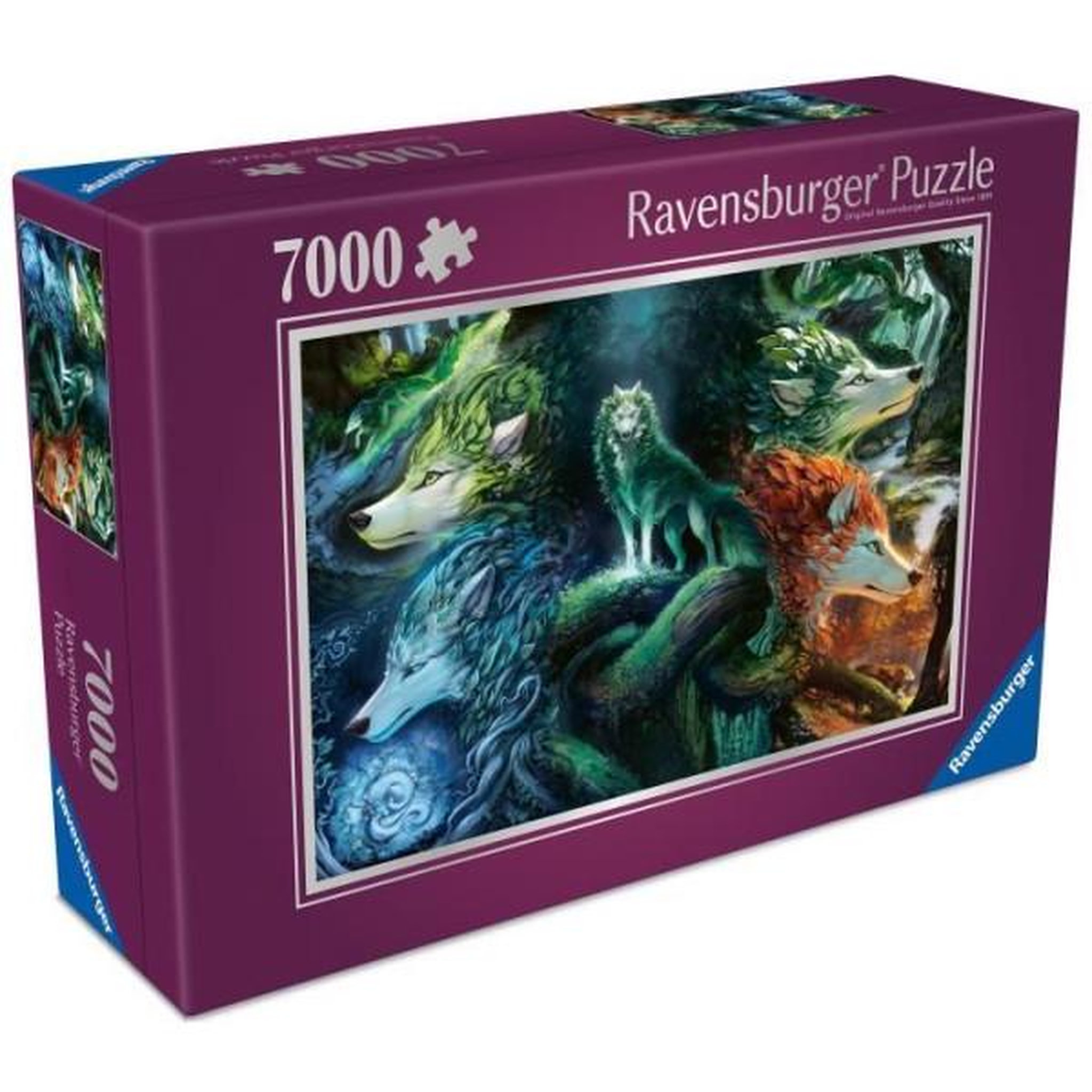 Voir la diapositive 2 : RAVENSBURGER Puzzle 7000 p - titre non définitif (loup)