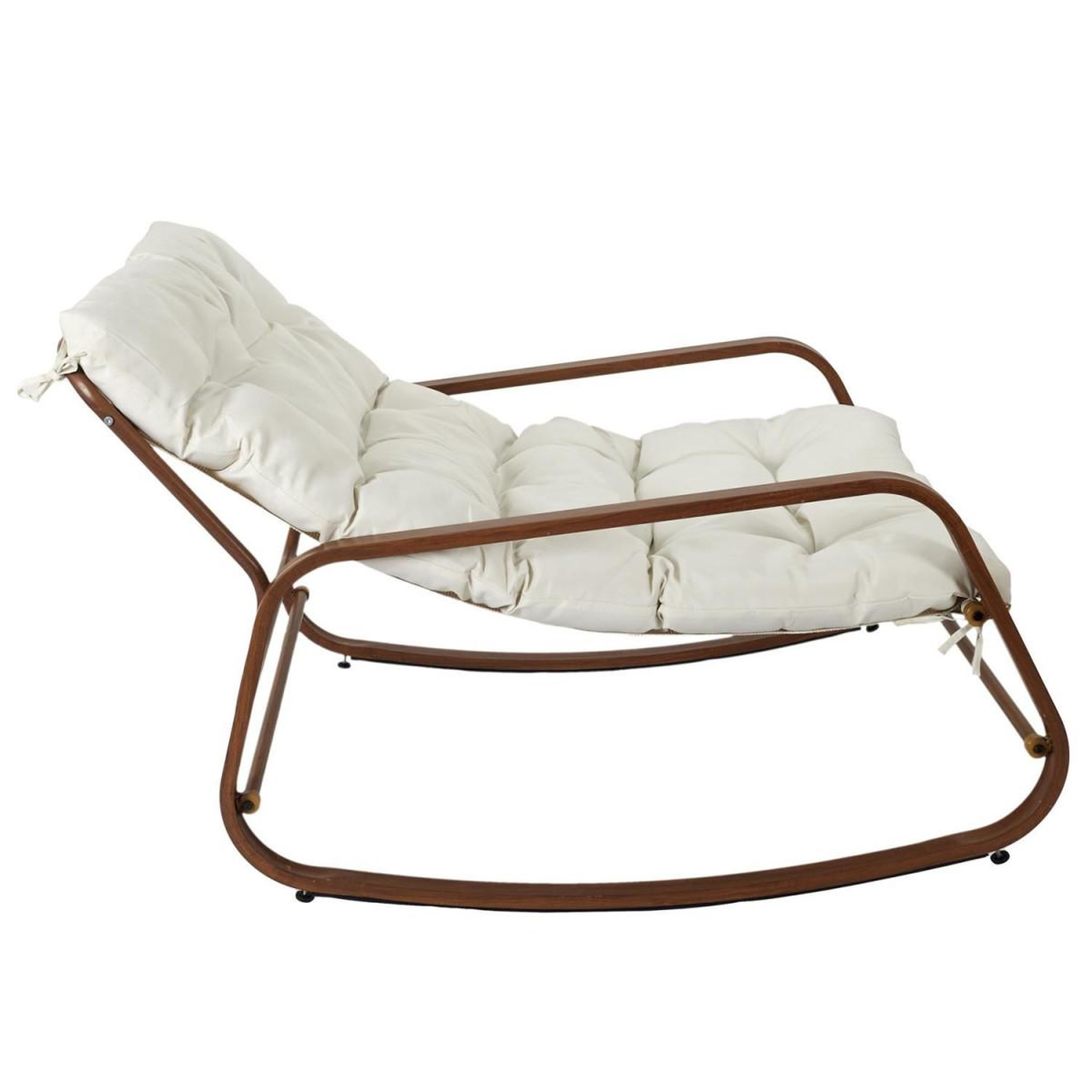 Voir la diapositive 5 : The Home Deco Factory Fauteuil à bascule design  miami  130cm blanc