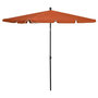 Voir la diapositive 1 : VIDAXL Parasol de jardin avec mat 210x140 cm Terre cuite