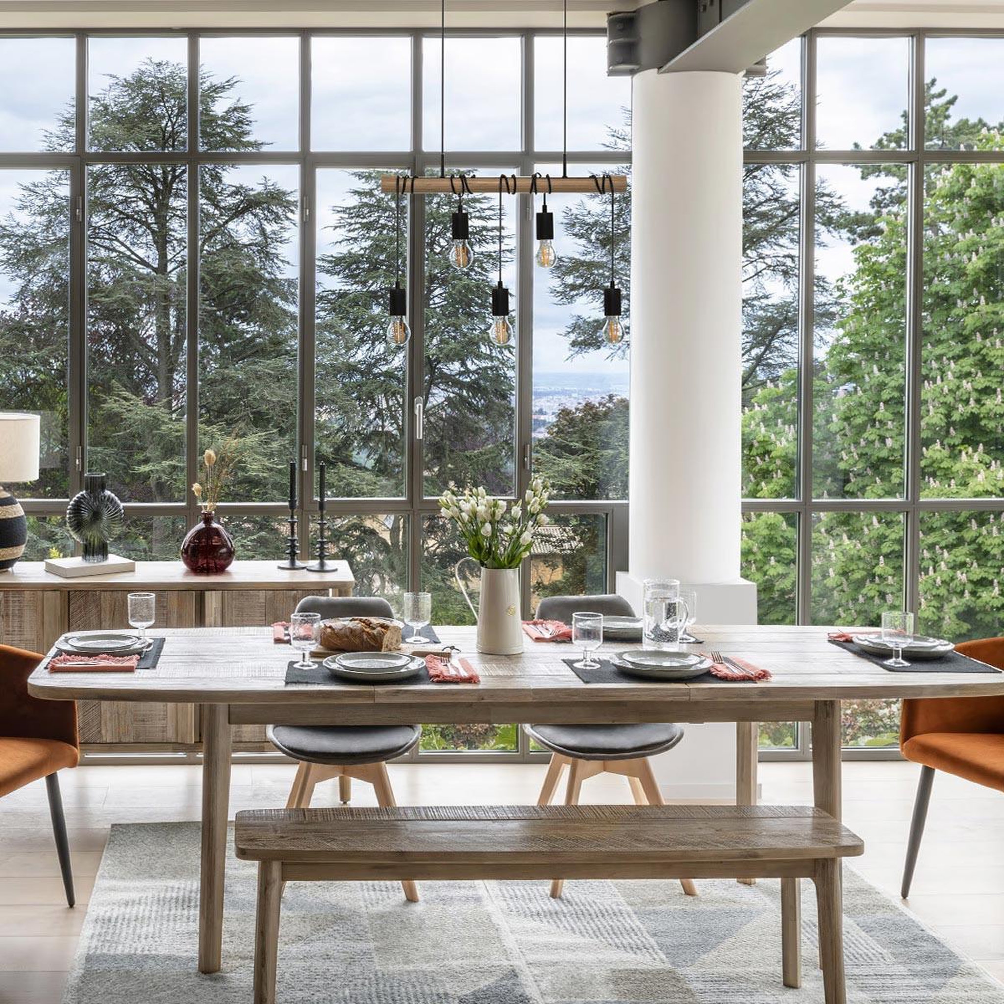 Voir la diapositive 6 : ATMOSPHERA Table de repas extensible  banila  180-260cm naturel