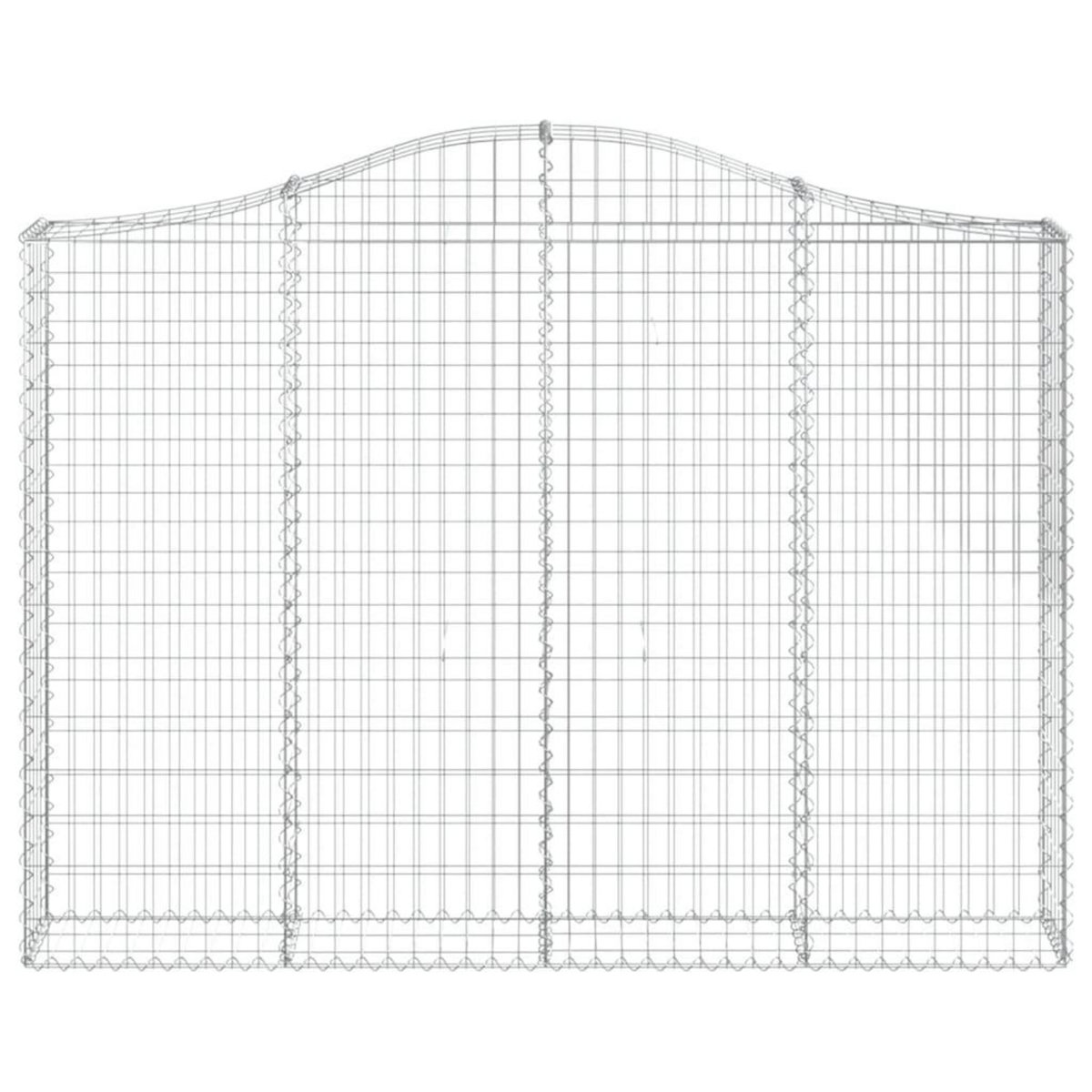 VIDAXL Panier de gabions arque 200x30x140/160 cm Fer galvanise