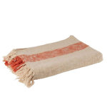 Paris Prix Plaid Déco  Emma  140x180cm Beige & Orange