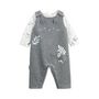Voir la diapositive 1 : Petit Béguin Ensemble salopette bébé en molleton et t-shirt Chatmallow
