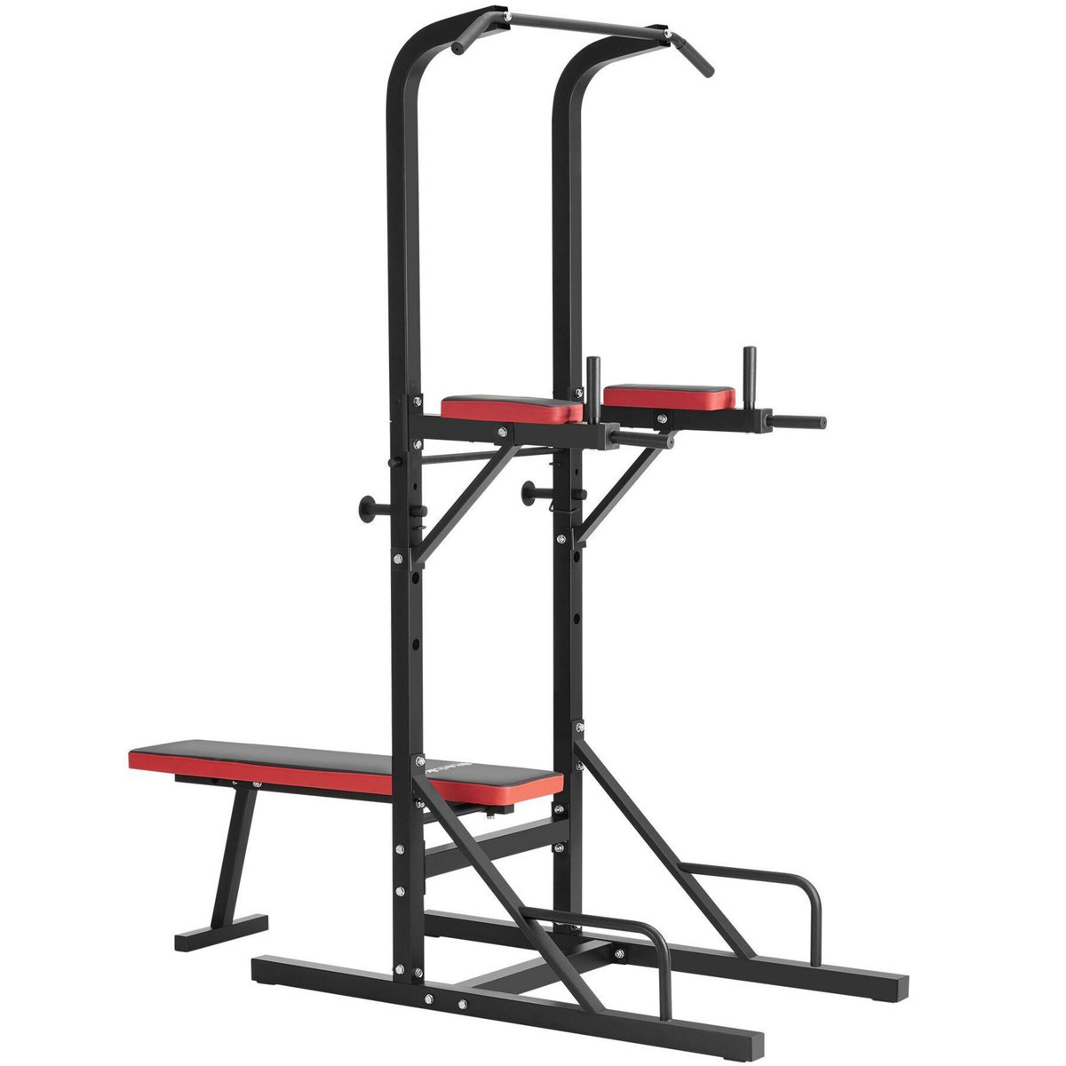tectake Station de musculation avec banc de musculation pliable noir