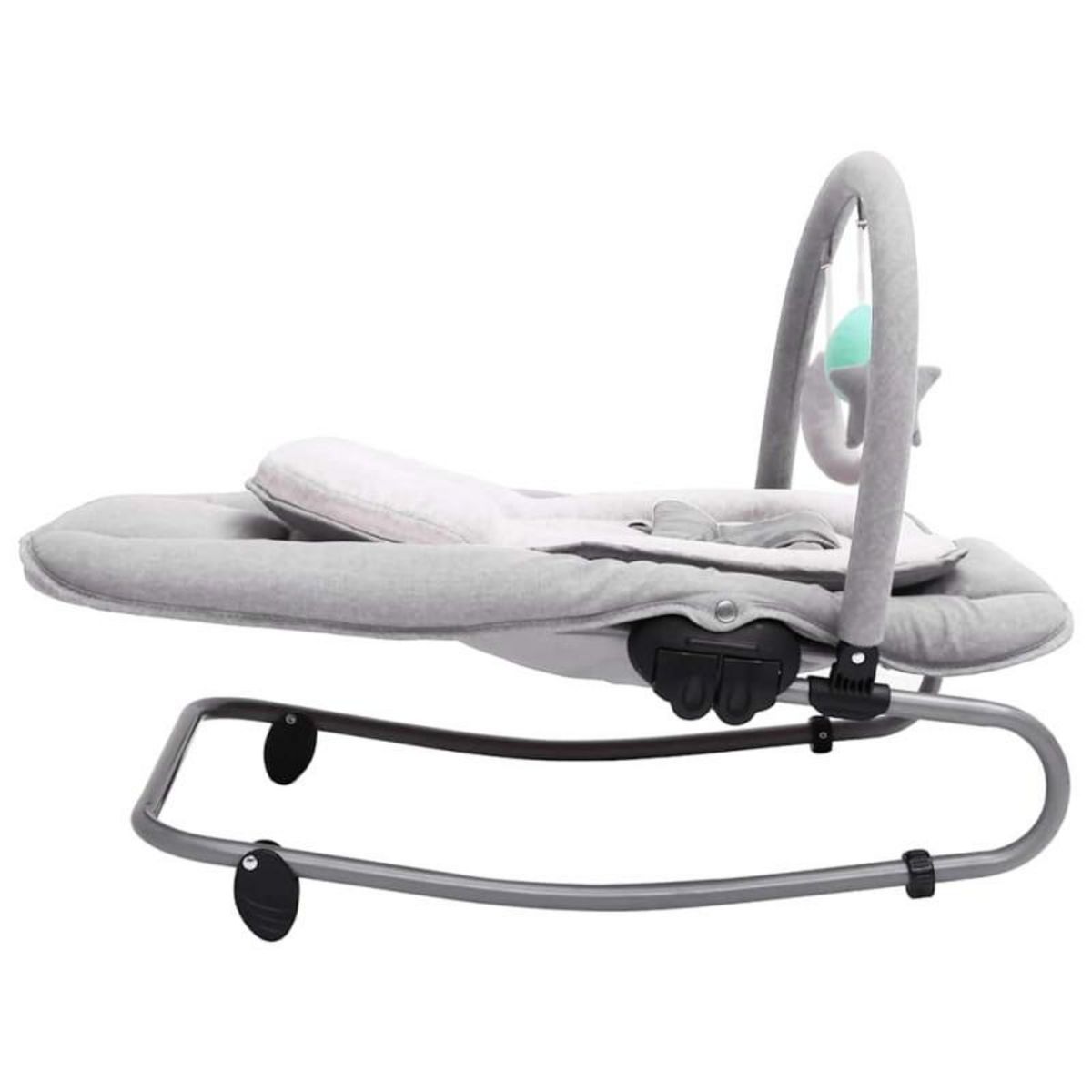 VIDAXL Transat pour bébé Gris clair Acier