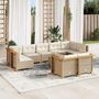 Voir la diapositive 1 : VIDAXL Salon de jardin avec coussins 10 pcs beige resine tressee