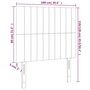 Voir la diapositive 6 : VIDAXL Tete de lit a LED Gris clair 100x5x118/128 cm Velours