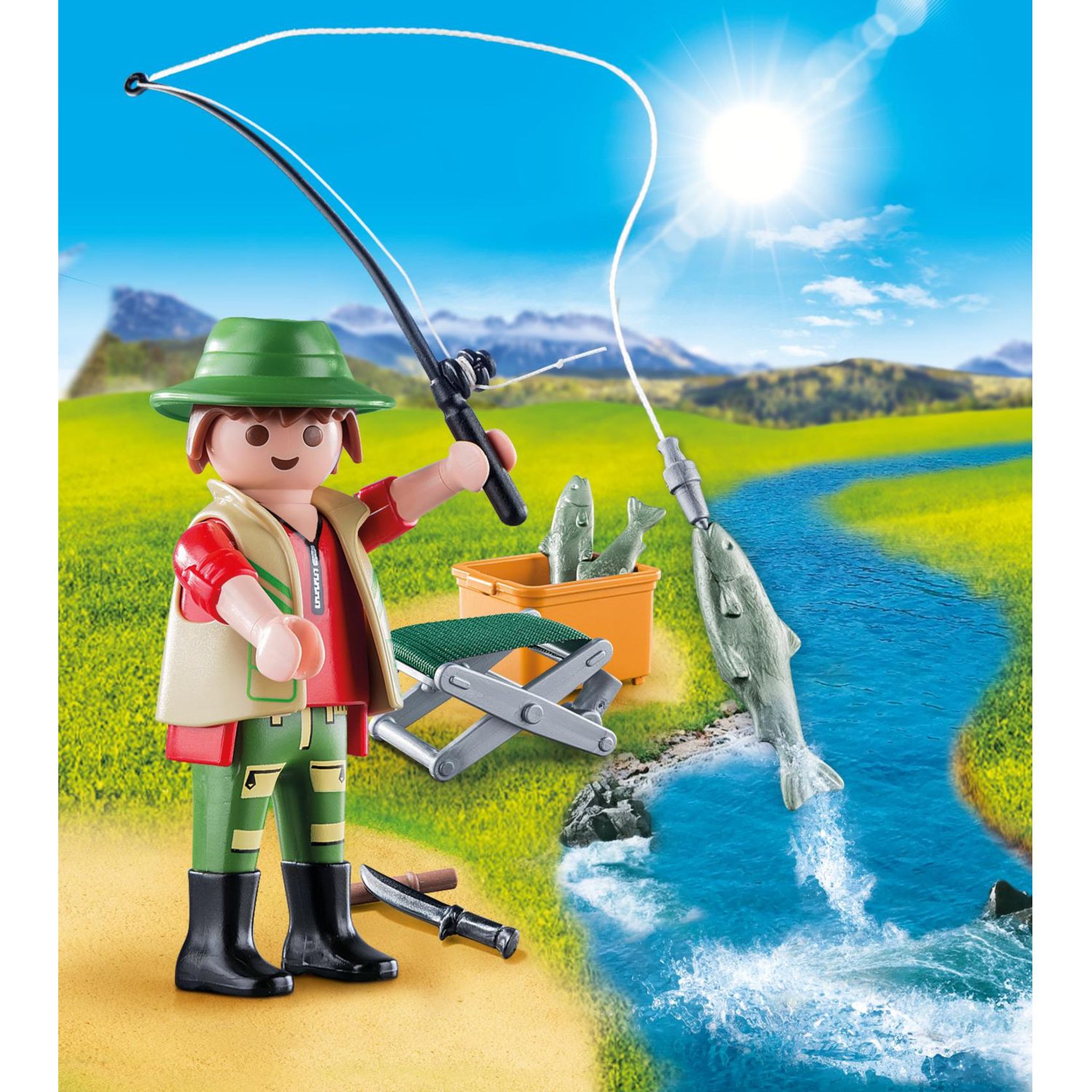 Voir la diapositive 3 : PLAYMOBIL  70063 Pêcheur à la ligne