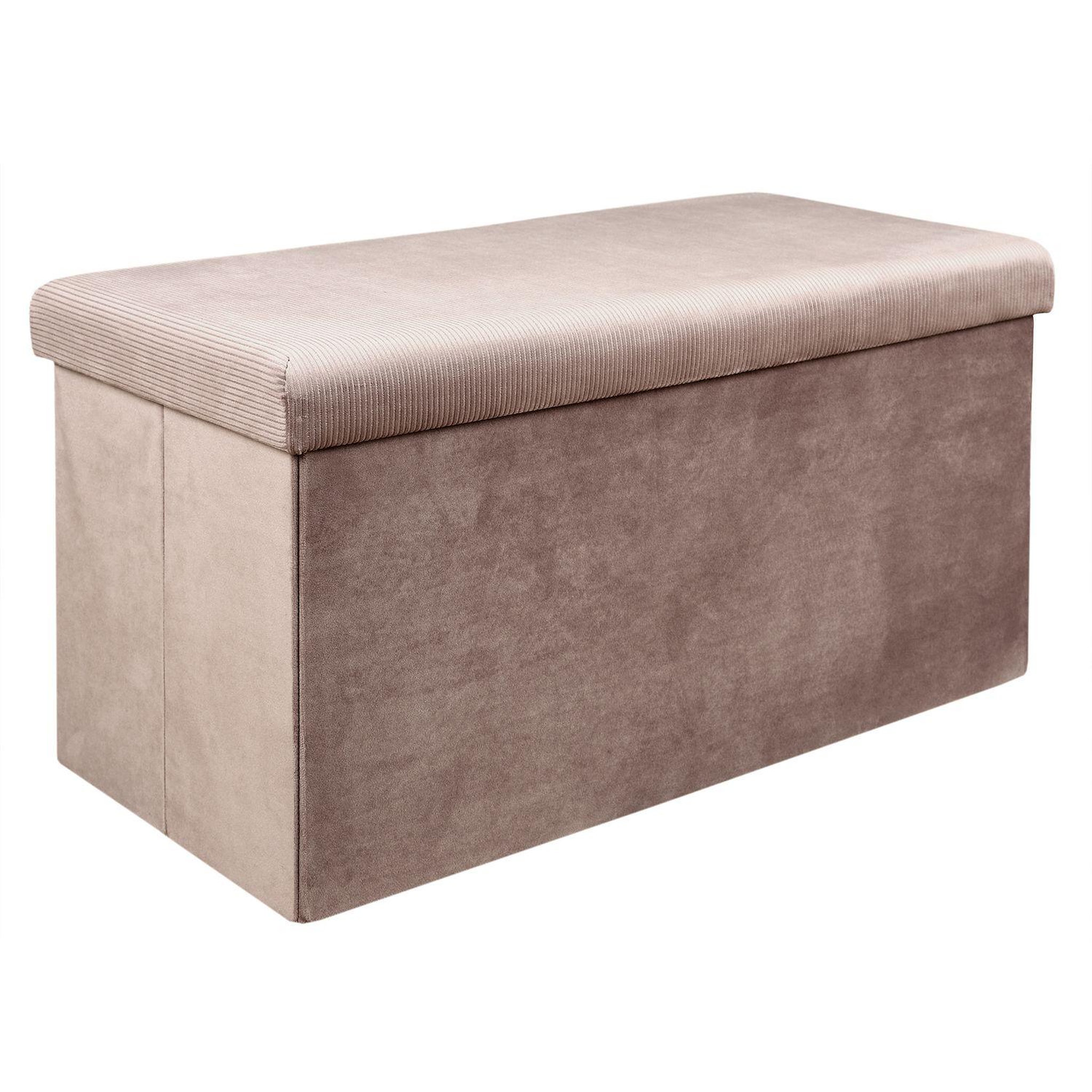 Voir la diapositive 1 : The Home Deco Factory Coffre banc pliable design velours Giulia