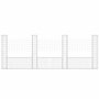 Voir la diapositive 3 : VIDAXL Panier de gabion en forme de U avec 4 poteaux Fer 380x20x150 cm
