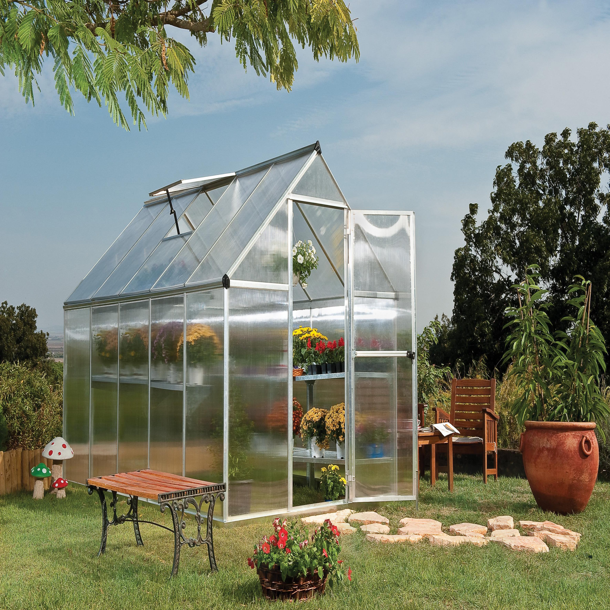 Voir la diapositive 3 : Canopia by PALRAM Serre de jardin - Polycarbonate - 5,6m² - MYTHOS
