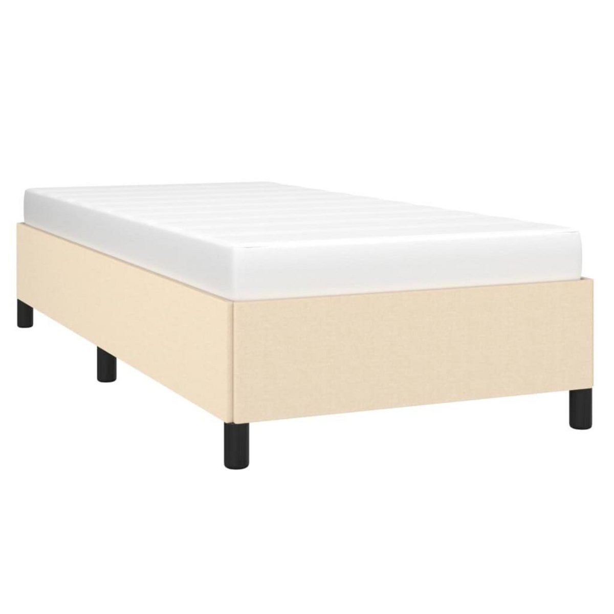 VIDAXL Cadre de lit sans matelas creme 90x190 cm tissu