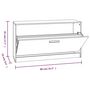 Voir la diapositive 6 : VIDAXL Banc a chaussures Sonoma gris 80x24x45 cm Bois d'ingenierie