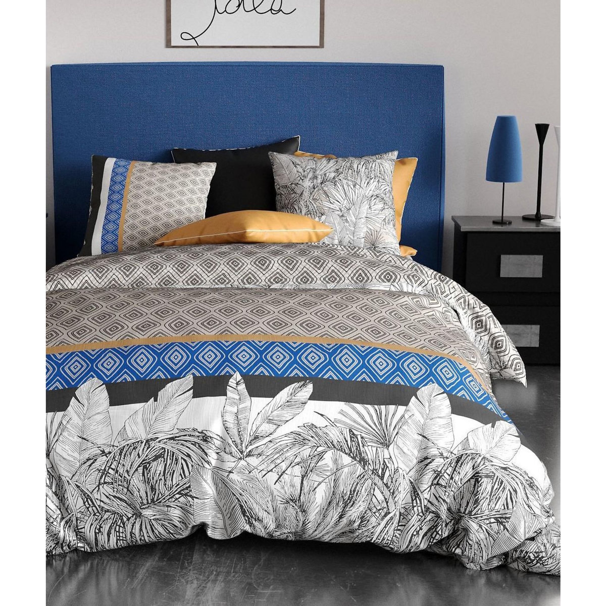 ATELIER DU COTON Parure housse de couette 100% coton 57fils- toki