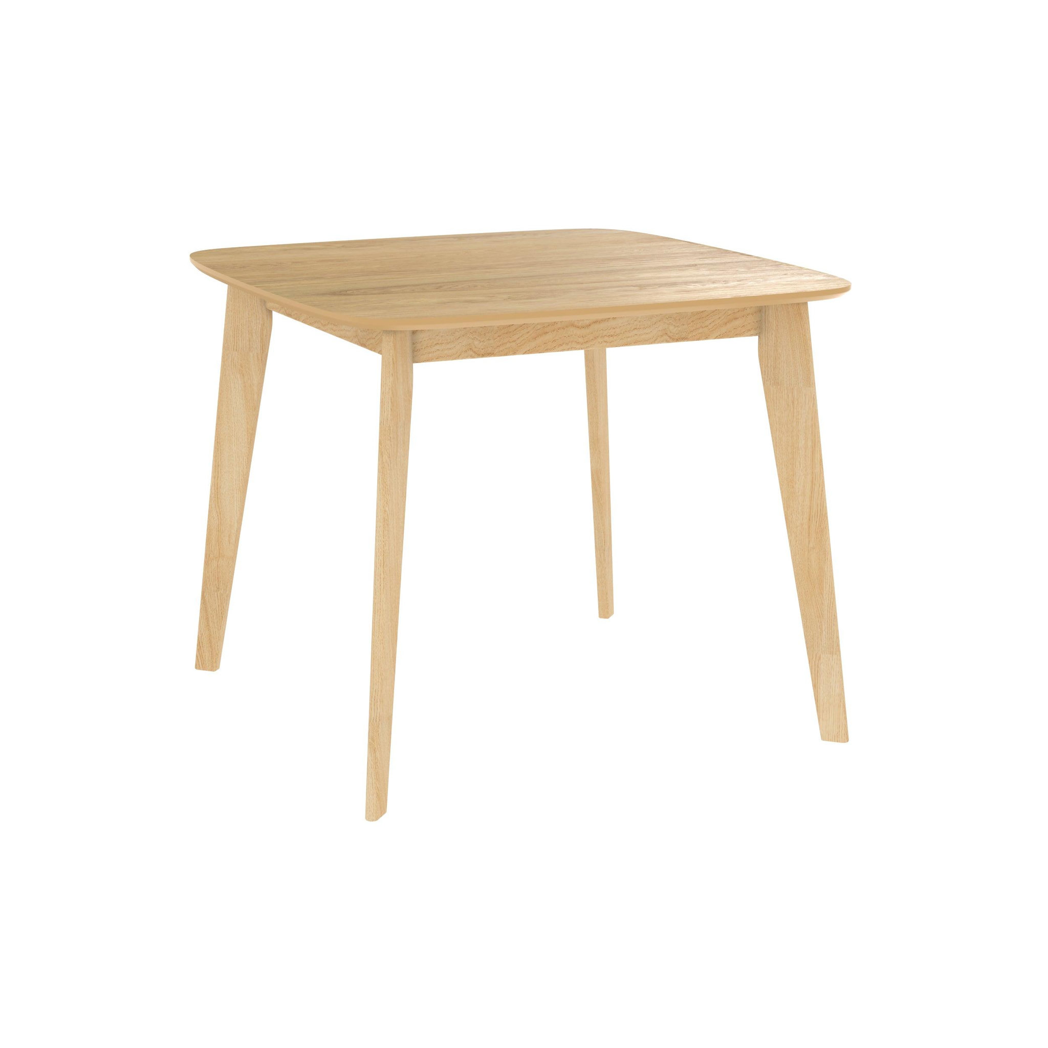 MAISON PAVANE Table carrée 4 personnes en bois clair naturel 90 cm-julio