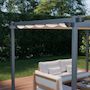 Voir la diapositive 3 : SWEEEK Pergola aluminium - Isla 3x4m - Tonnelle idéale pour votre terrasse, toit rétractable, toile coulissante, structure aluminium