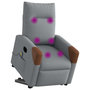 Voir la diapositive 3 : VIDAXL Fauteuil inclinable de massage electrique Gris clair Tissu