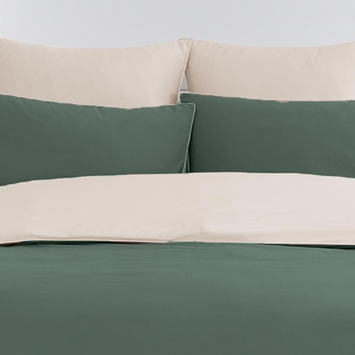 Sensei Maison Housse de couette bicolore en percale coton DOZMARY