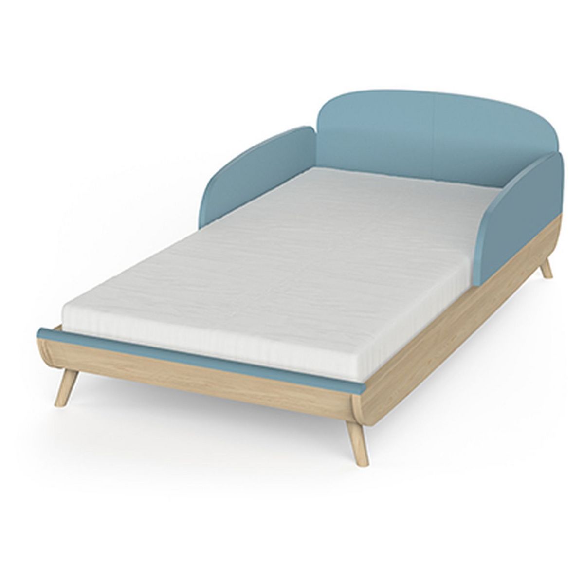 Lit bébé évolutif 70x140 cm bleu LINIA 