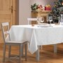 Voir la diapositive 4 : Paris Prix Nappe Jacquard Imprimé  Les Rennes  140x250cm Blanc & Argent