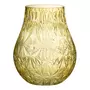 Paris Prix Vase Design en Verre  Diamant  28cm Jaune