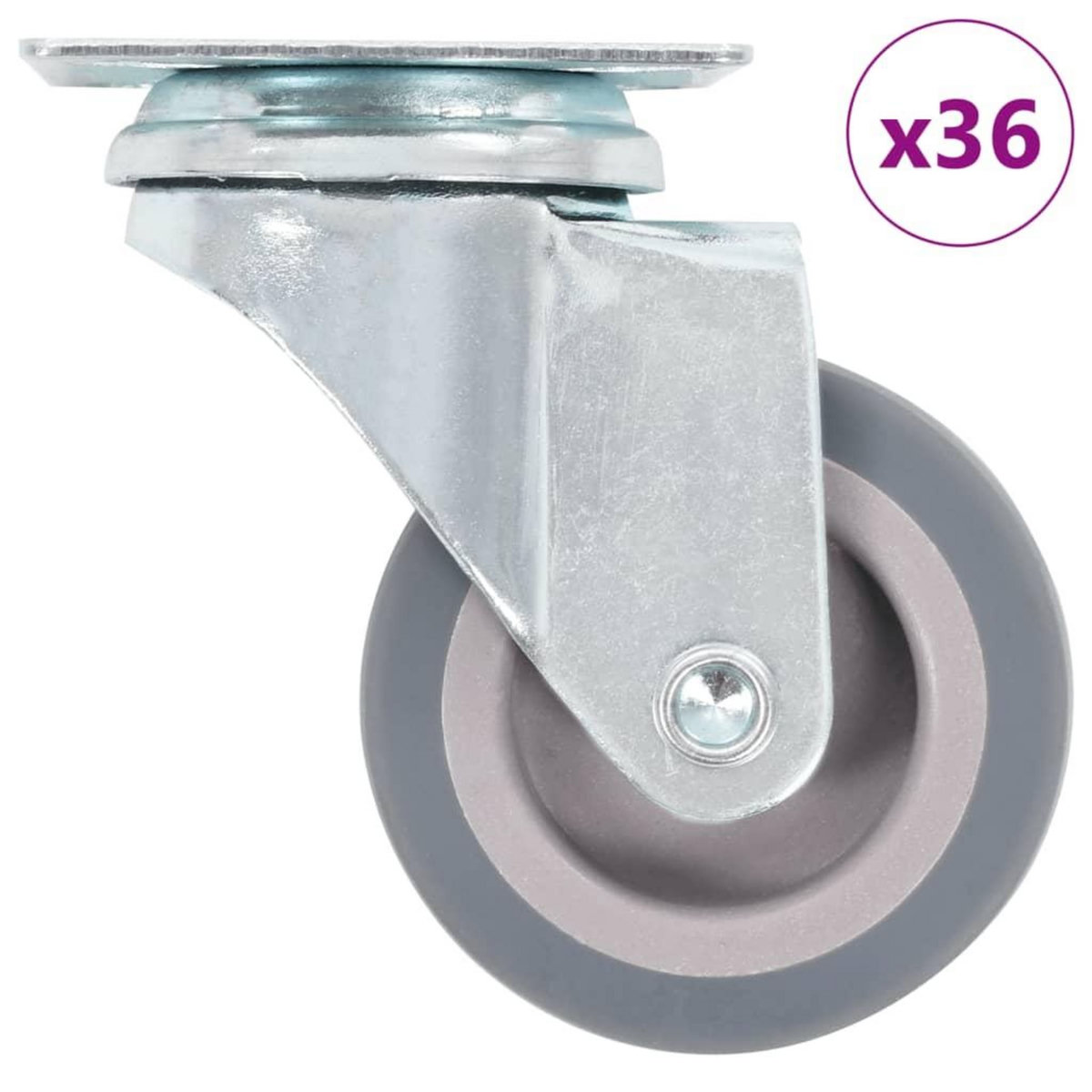 VIDAXL 36 pcs Roulettes pivotantes 50 mm