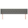 Voir la diapositive 3 : VIDAXL Tete de lit avec oreilles Gris fonce 203x16x78/88 cm Tissu