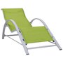 VIDAXL Chaise longue Textilene et aluminium Vert