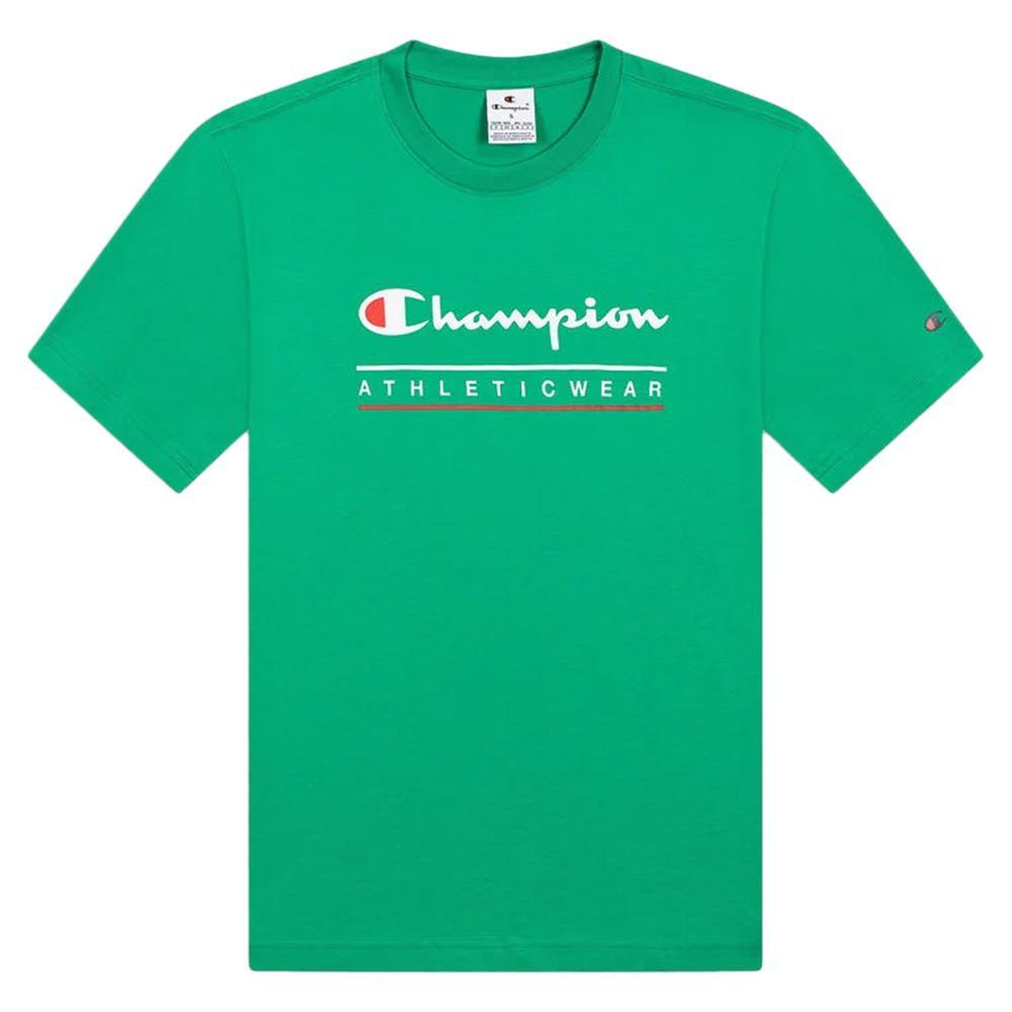 CHAMPION T Shirt  Homme Champion Crewneck. Coloris disponibles : Vert