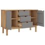 Voir la diapositive 4 : VIDAXL Buffet OTTA Marron et gris 113,5x43x73 cm Bois massif pin