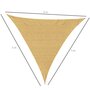 OUTSUNNY Voile d'ombrage triangulaire grande taille 5 x 5 x 5 m polyéthylène haute densité résistant aux UV sable