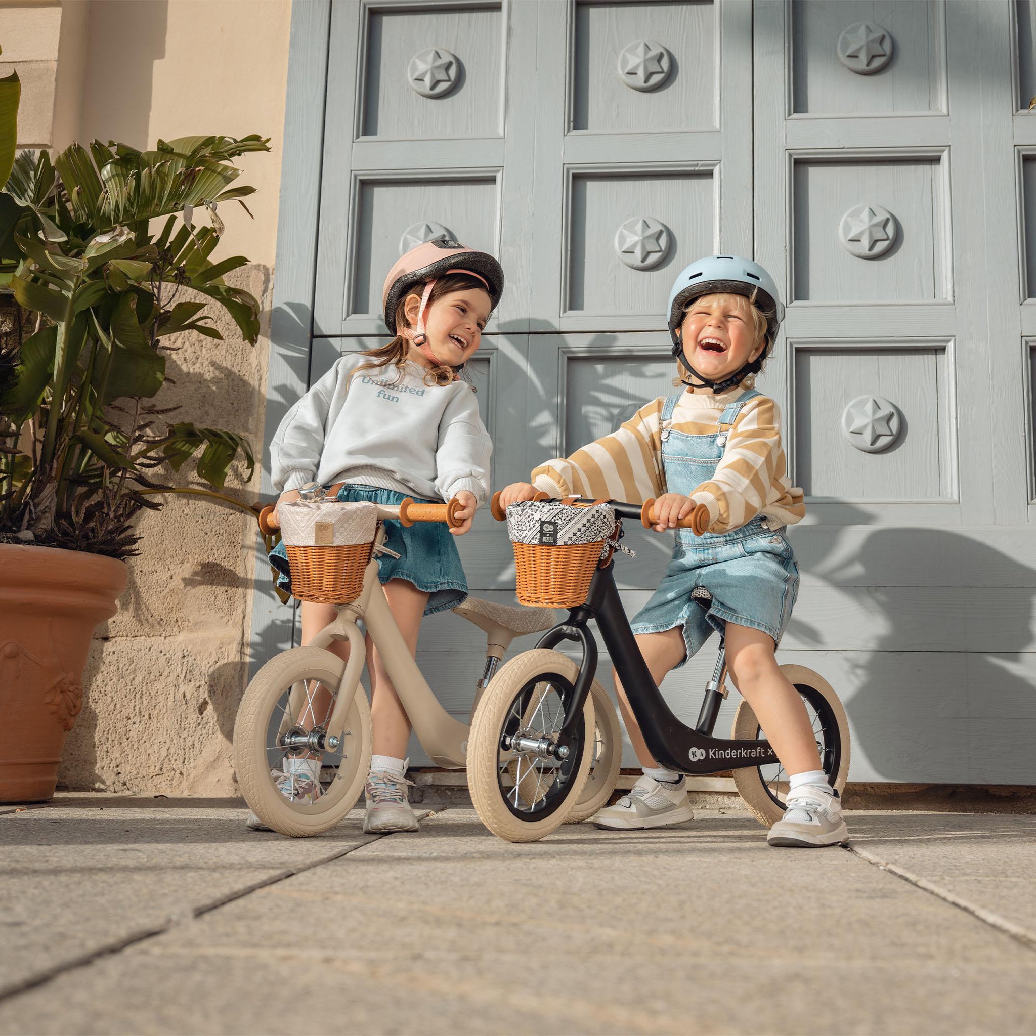 Voir la diapositive 3 : KINDERKRAFT Draisienne rétro - vélo d'équilibre avec panier et clochette