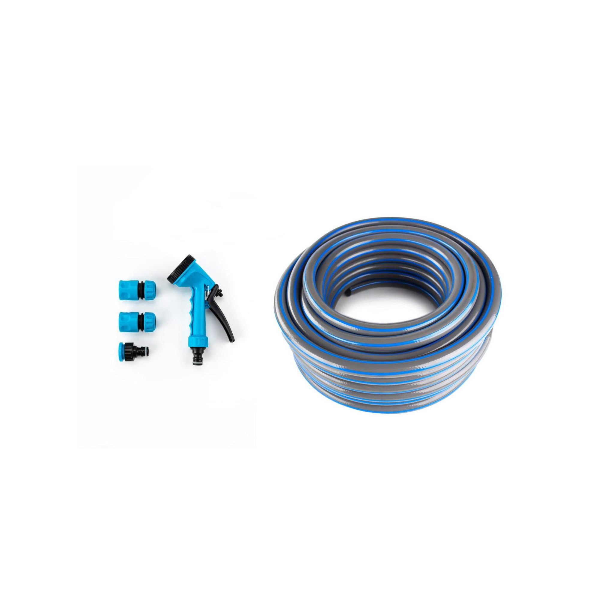 Voir la diapositive 1 : SUAN Tuyau d'arrosage flexible 15 mm - Suan - Kit complet avec accessoires d'arrosage - Longueur : 20m